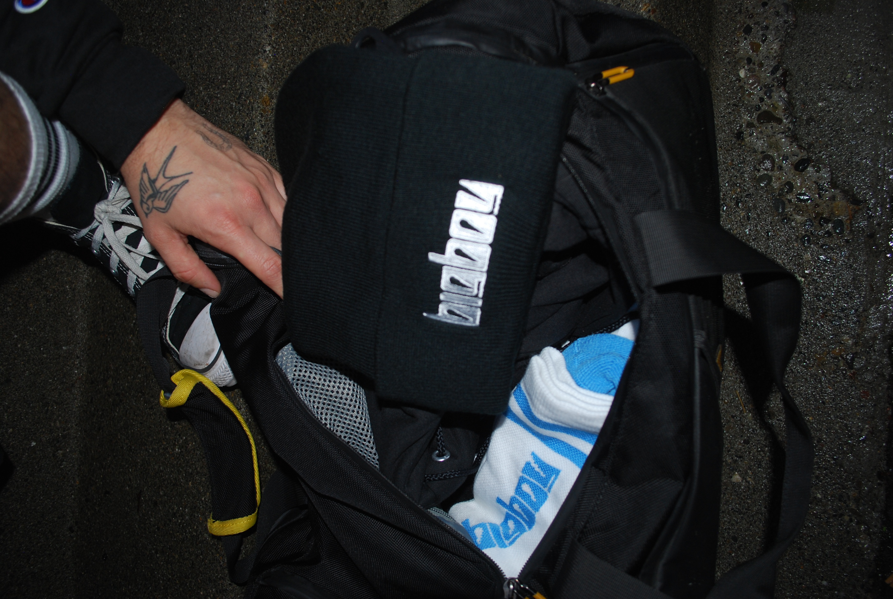 Bigboy branded accessories in backpack