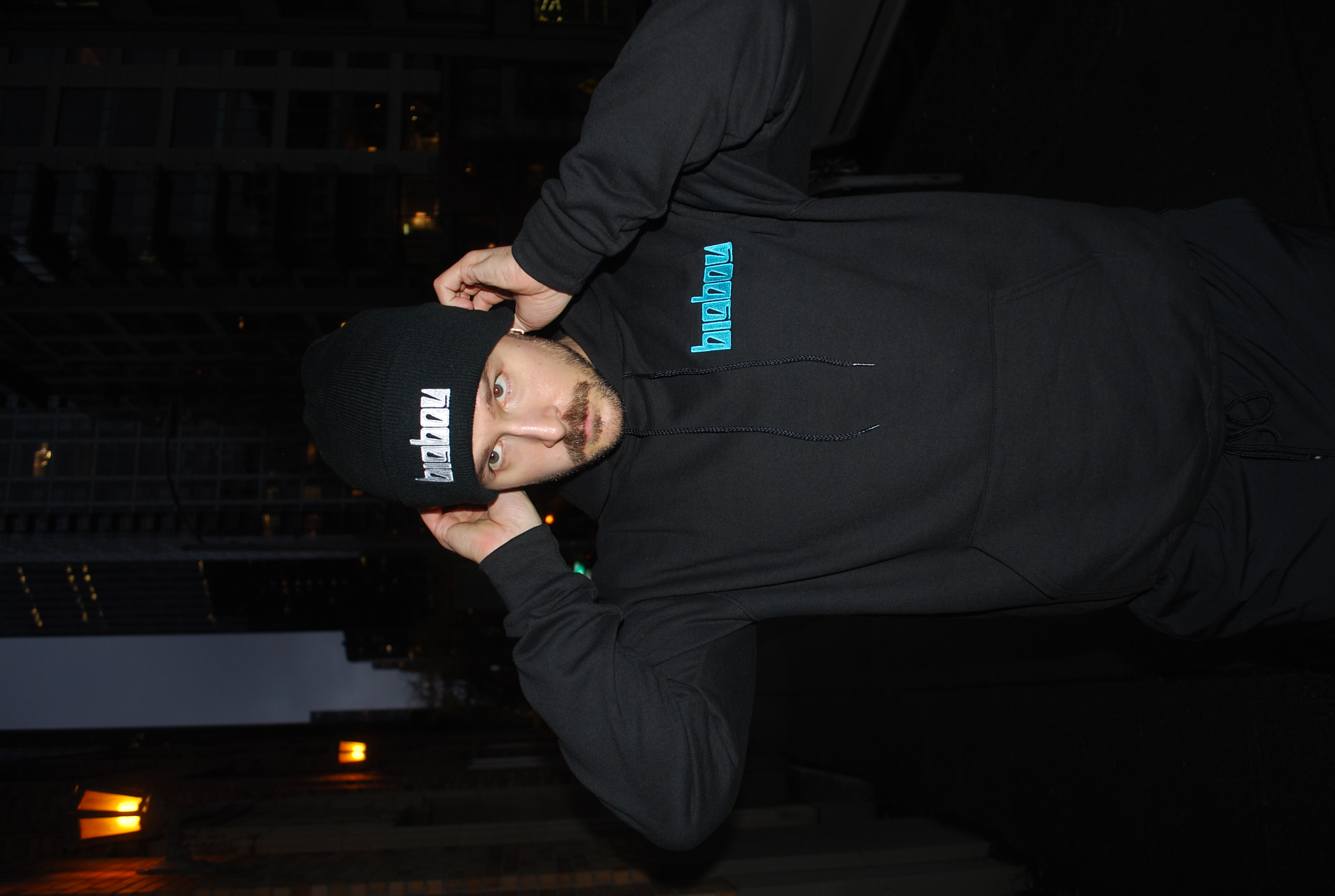 Bigboy beanie and hoodie portrait