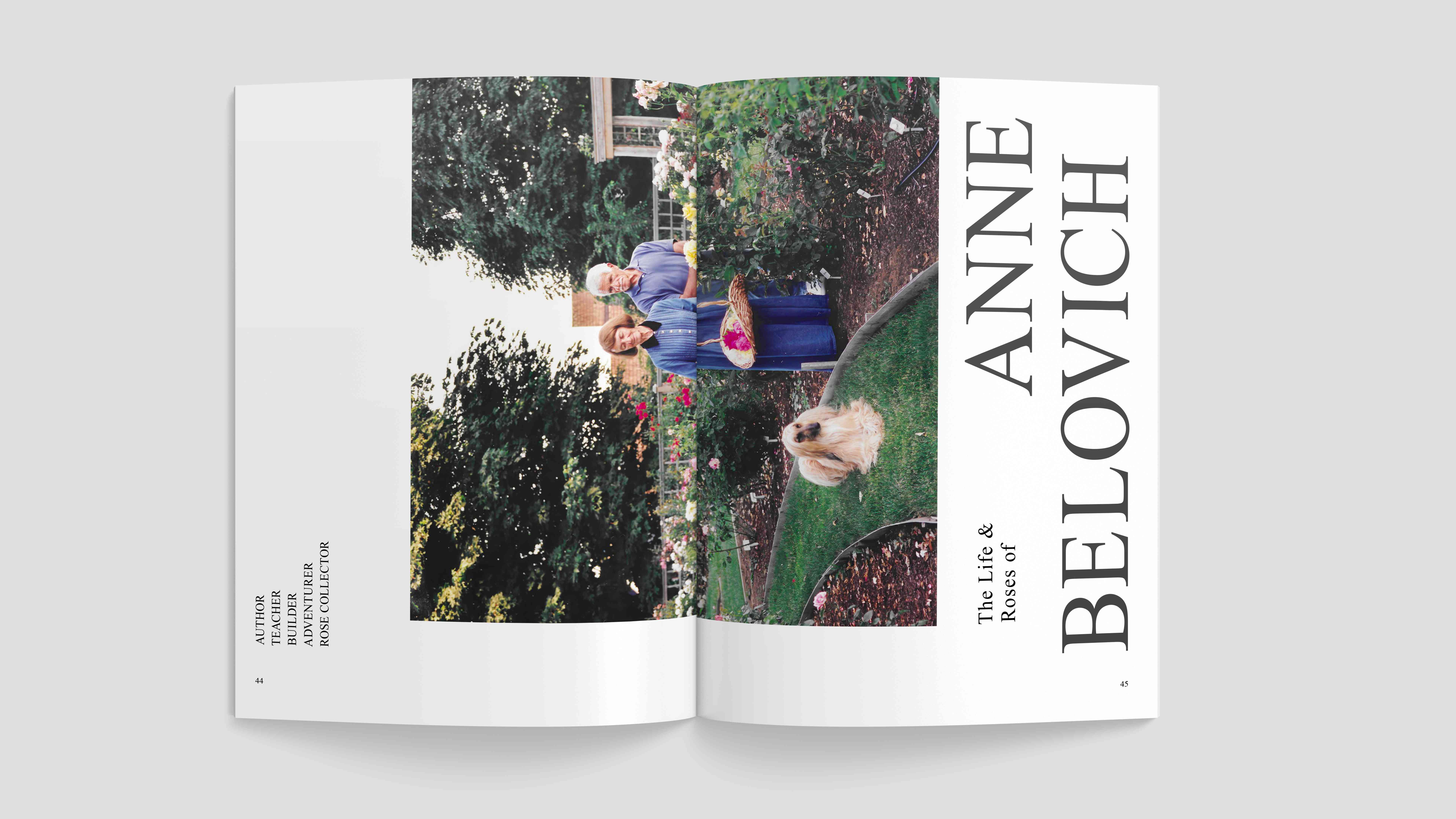 Anne Belovich - Feature article spread