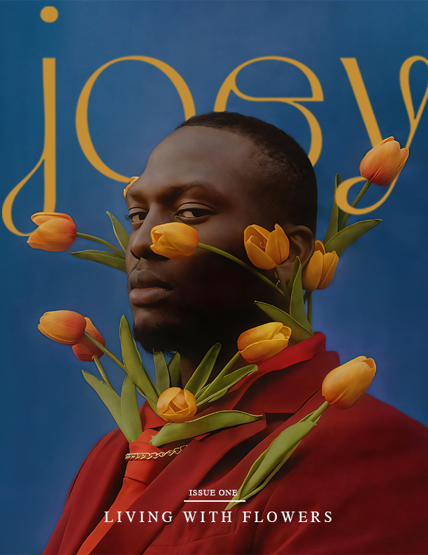 Joey Magazine Cover Option 1 - Man with tulips