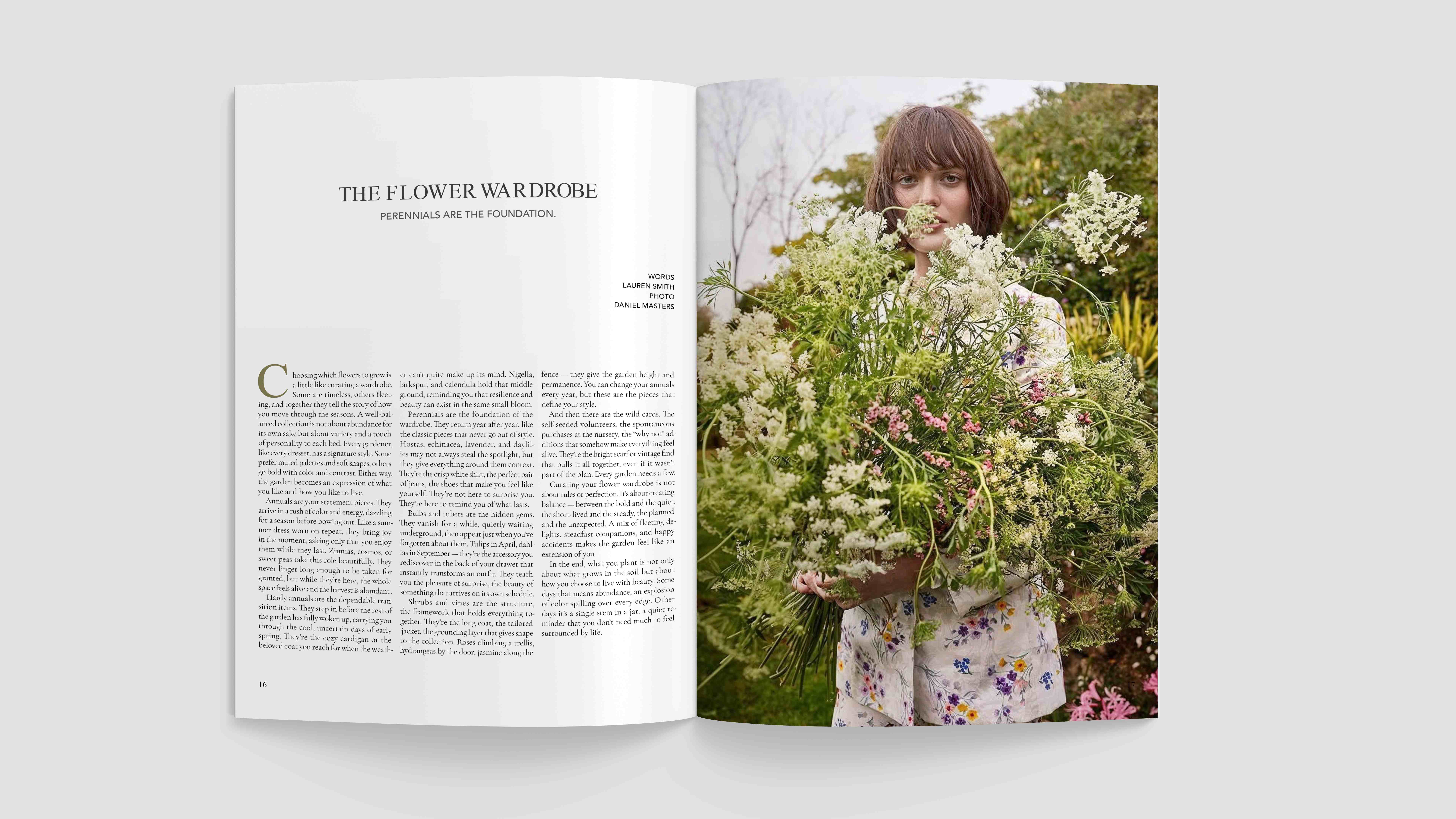 The Flower Wardrobe - Magazine spread about perennials