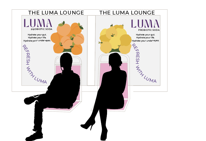 The LUMA Lounge experiential retail seating installation